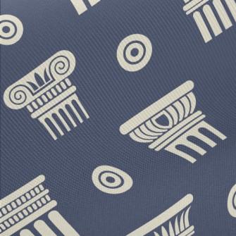 Exquisite Roman Stone Columns Midweight Cotton Poplin
