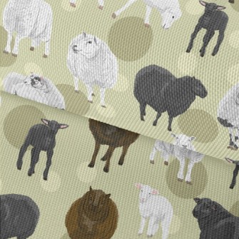 Hand Drawn Three Color Sheep Waterproof Oxford