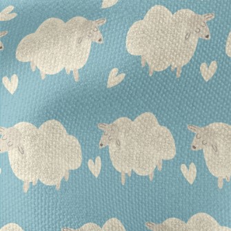 Hand Drawn Sheep And Love Waterproof Canvas