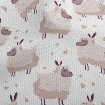 Fluffy Soft Sheep Athletic Mesh Flat Back