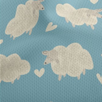 Hand Drawn Sheep And Love Athletic Mesh Flat Back