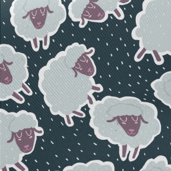 Cartoon Sheep Doodle Twill