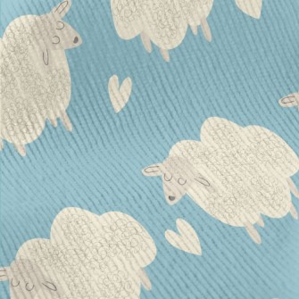 Hand Drawn Sheep And Love Standard Corduroy