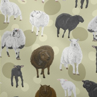 Hand Drawn Three Color Sheep Dobby