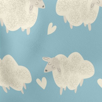 Hand Drawn Sheep And Love Stretch Ponte