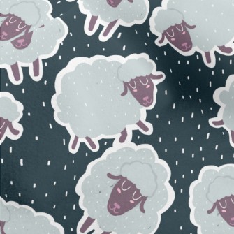 Cartoon Sheep Doodle Micro Fleece