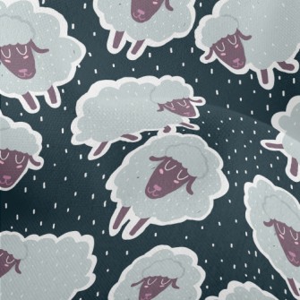 Cartoon Sheep Doodle Lightweight Performance Linen