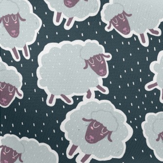 Cartoon Sheep Doodle Pongee