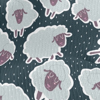 Cartoon Sheep Doodle Stretch Jersey