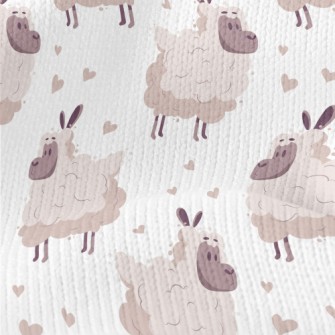 Fluffy Soft Sheep Stretch Jersey