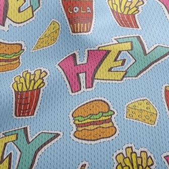 Delicious Burgers And Fries Athletic Mesh Flat Back