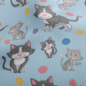 Cat Playing With Yarn Ball Athletic Mesh Flat Back