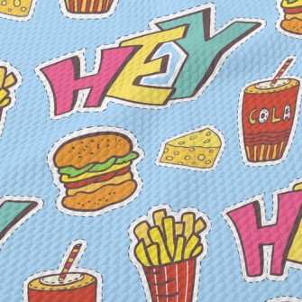 Delicious Burgers And Fries Birdseye Piqué