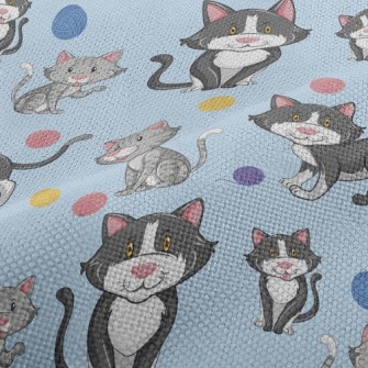 Cat Playing With Yarn Ball Performance Linen