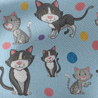 Cat Playing With Yarn Ball Waterproof Canvas