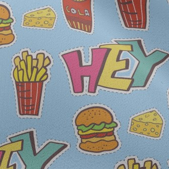 Delicious Burgers And Fries Chiffon