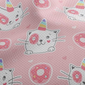 Cat Who Steals Donuts Athletic Mesh Flat Back