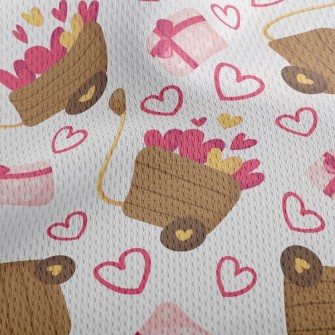 Pulling The Cart With Love Athletic Mesh Flat Back