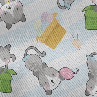 Playful Rolling Cat Standard Corduroy