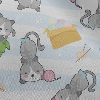 Playful Rolling Cat Chiffon