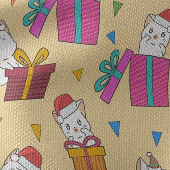 Cats Singing Christmas Songs Waterproof Canvas