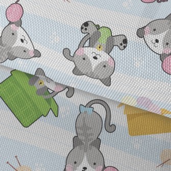 Playful Rolling Cat Waterproof Oxford