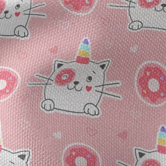 Cat Who Steals Donuts Waterproof Canvas