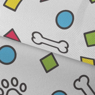 Geometric Toy Dog Bones Waterproof Oxford