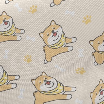 Lazy Shiba Inu With Tongue Sti Twill