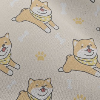 Lazy Shiba Inu With Tongue Sti Chiffon