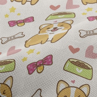 Coquettishly Winking Corgi Performance Linen
