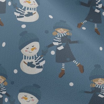 Dancing Girl Snowman Chiffon
