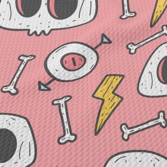 Scary Big Eyes Bones Birdseye Piqué