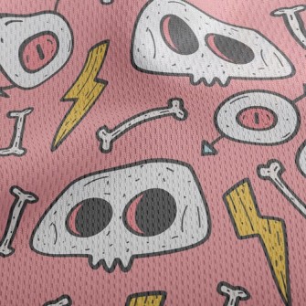 Scary Big Eyes Bones Athletic Mesh Flat Back