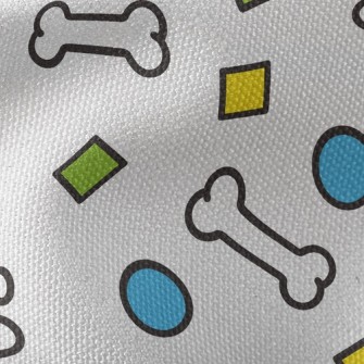 Geometric Toy Dog Bones Waterproof Canvas