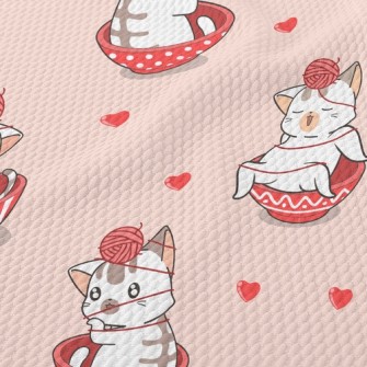 Kittens Who Love To Play With  Birdseye Piqué