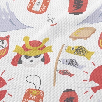 Japanese Culture Samurai Birdseye Piqué