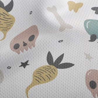 Poisonous Mushrooms And Skulls Athletic Mesh Flat Back
