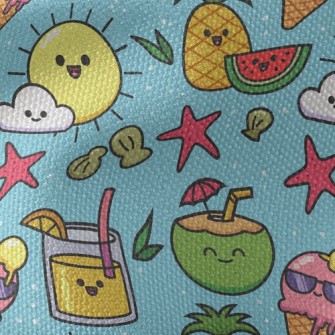 Funny Coconut Milk Ice Cream Waterproof Canvas