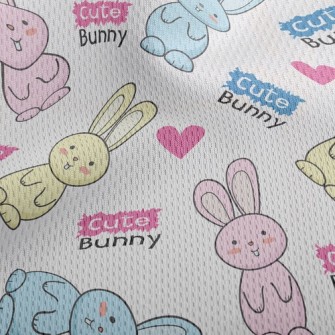 Cute Bonnie Rabbit Athletic Mesh Flat Back