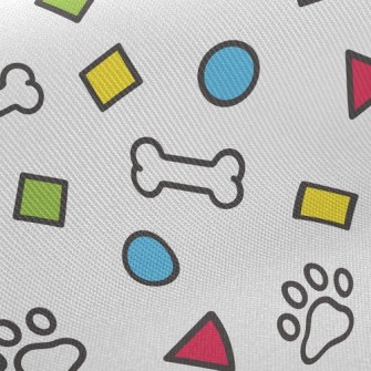 Geometric Toy Dog Bones Twill