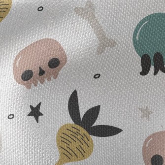 Poisonous Mushrooms And Skulls Waterproof Canvas