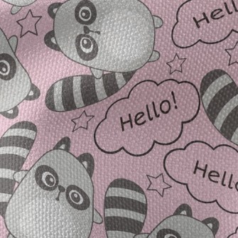 Say Hello Raccoon Waterproof Canvas