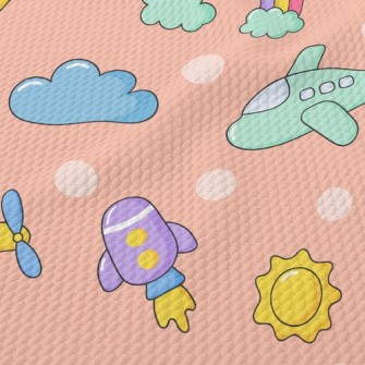 Children&#39;s Fun Plane Helic Birdseye Piqué