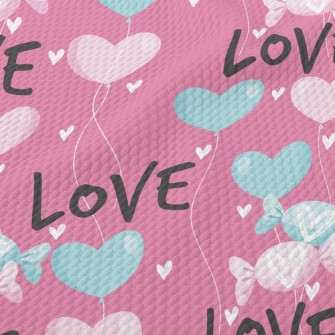 Love Valentine&#39;s Day Candy Birdseye Piqué