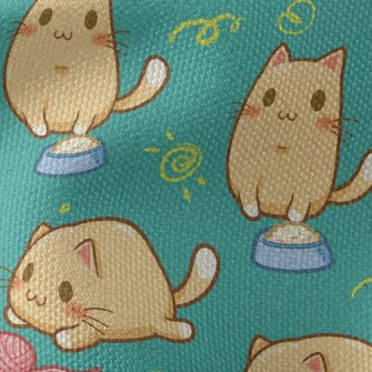 Cute Big-eyed Cat Waterproof Canvas