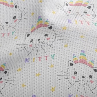Shy Happy Cat Athletic Mesh Flat Back