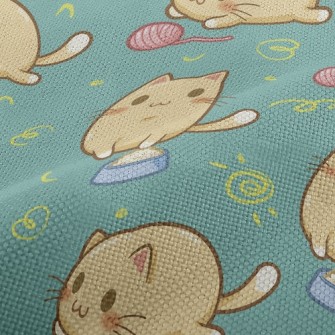 Cute Big-eyed Cat Performance Linen