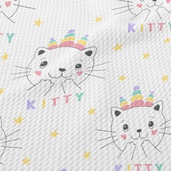 Shy Happy Cat Birdseye Piqué