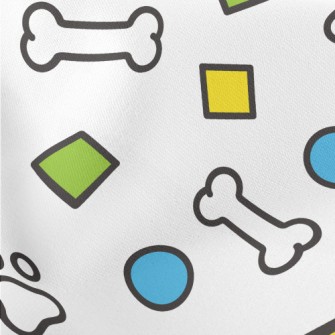 Geometric Toy Dog Bones Stretch Ponte